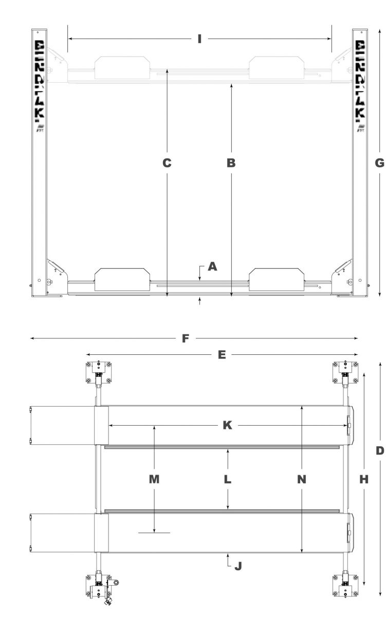 Cầu nâng 4 trụ Bendpak HD-7P