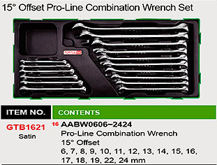 Bộ cờ lê vòng miệng toptul GTB1621