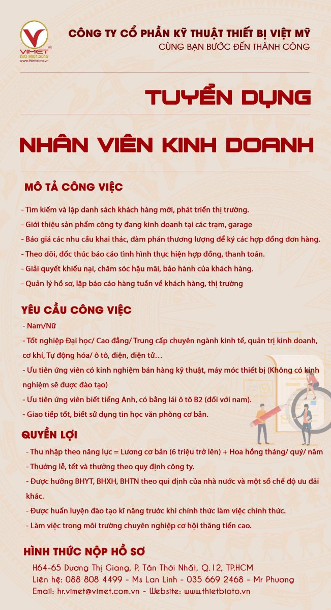 Tuyển dụng nhận viên kinh doanh