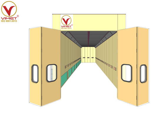 Phòng sơn xe tải  18m Diesel PSS18764 (Motor exhaust air 11 Kw)