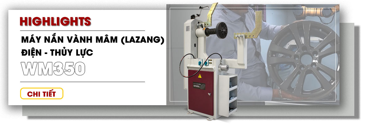 Máy nắn vành mâm (Lazang) điện - thủy lực HBC system WM350