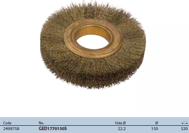 Bàn chải tròn sợi đồng mạ thiếc 150mm Gedore GED1770150S