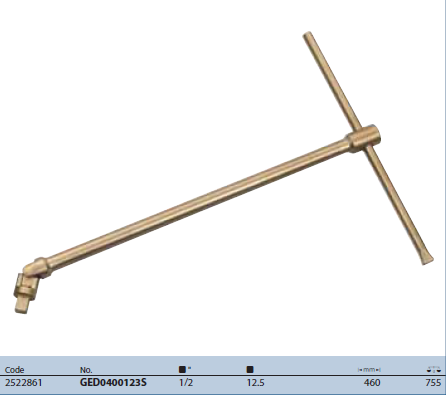 Cần siết lắc léo kiểu tay trượt chữ T 1/2