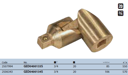 Đầu nối lắc léo 3/4
