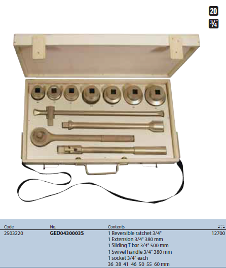 Bộ đầu tuýp 3/4