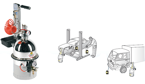 Thiết bị thay dầu hệ thống phanh ly hợp 3 ngăn RAASM 10807