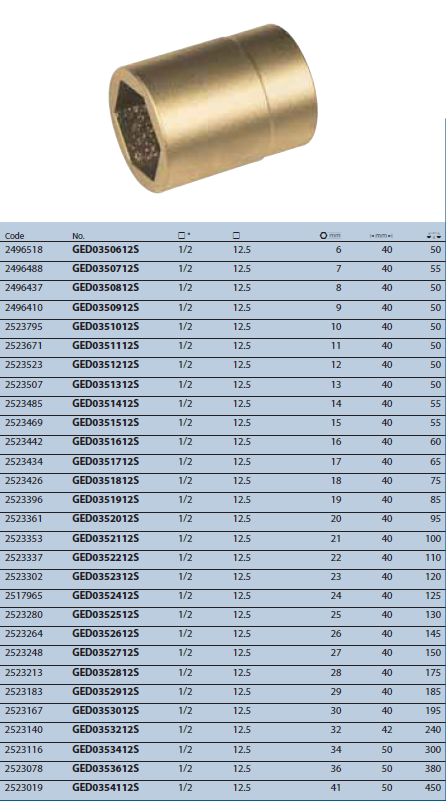 Tuýp lục giác 1/2