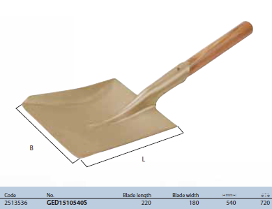 Xẻng cầm tay 540mm Gedore GED1510540S