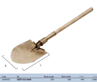 Xẻng gập 320x180mm Gedore GED1521260S