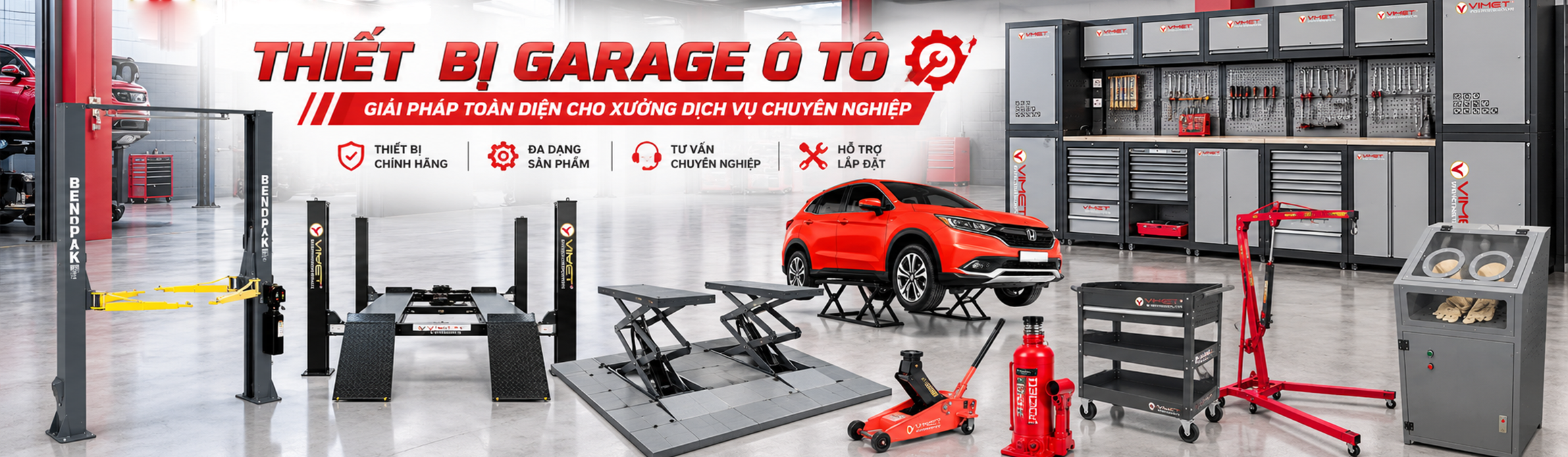 Thiết bị garage sửa chữa ô tô chuyên nghiệp