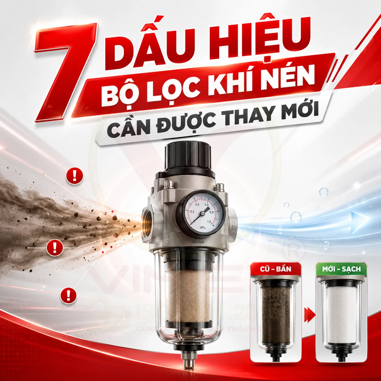 7 Dấu Hiệu Bộ Lọc Khí Nén Cần Được Thay Mới