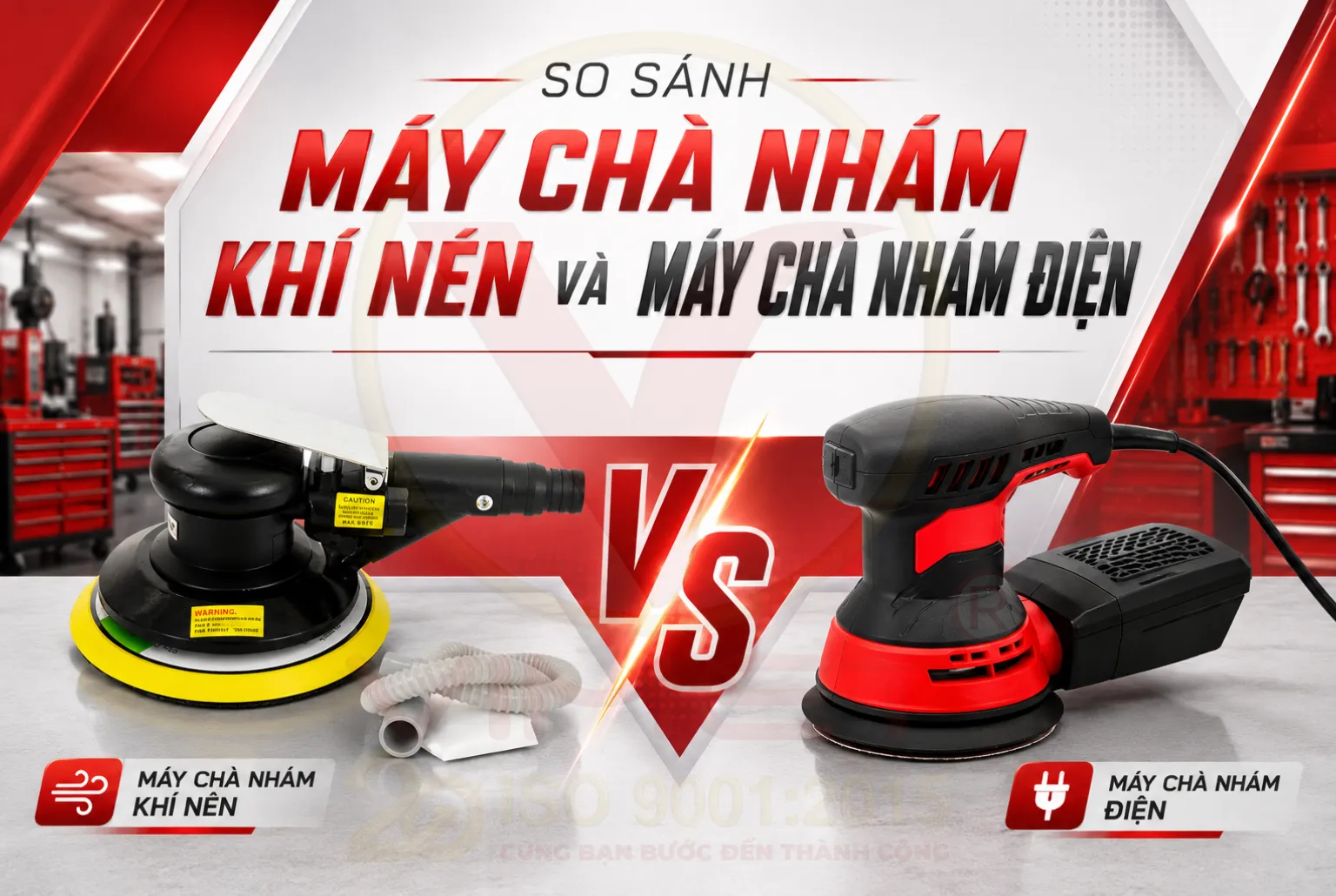 So Sánh Máy Chà Nhám Khí Nén Và Máy Chà Nhám Điện