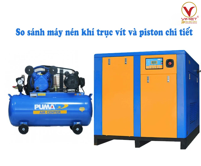Máy nén khí piston và trục vít