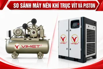 máy nén khí trục vít và piston