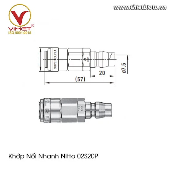 Khớp nối nhanh 02S20P