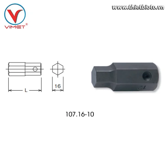 Đầu khẩu lục giác 10mm Koken 107.16-10