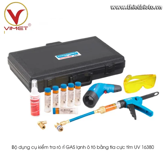 Bộ dụng cụ kiểm tra rò rỉ GAS lạnh ô tô bằng tia cực tím UV 16380