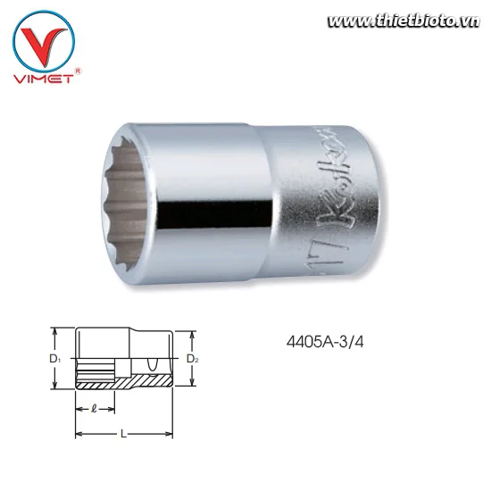 Đầu tuýp bông 3/4 Koken 4405A-3/4