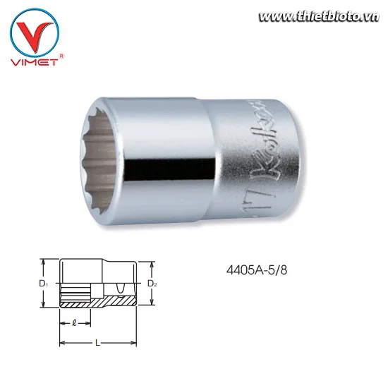 Đầu tuýp bông 5/8 Koken 4405A-5/8