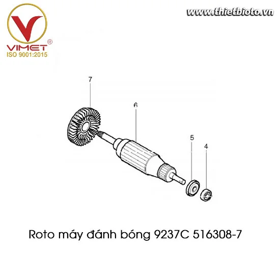 Roto máy đánh bóng 9237C 516308-7