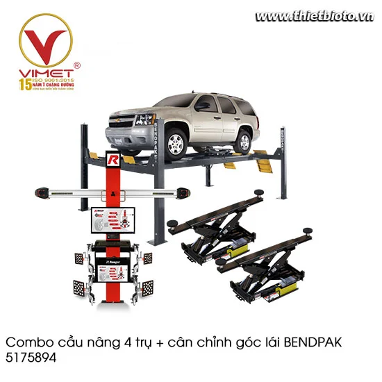 Combo cầu nâng 4 trụ + cân chỉnh góc lái BENDPAK  5175894