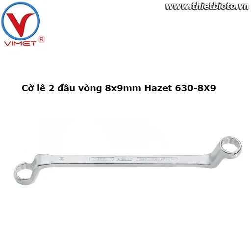 Cờ lê 2 đầu vòng 8x9mm Hazet 630-8X9