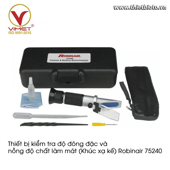 Thiết bị kiểm tra độ đông đặc và nồng độ chất làm mát (Khúc xạ kế) Robinair 75240