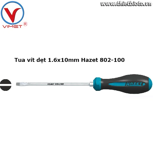 Tua vít dẹt 1.6x10mm Hazet 802-100