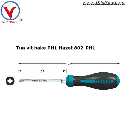 Tua vít bake PH1 Hazet 802-PH1