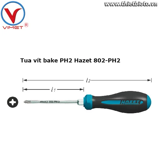 Tua vít bake PH2 Hazet 802-PH2