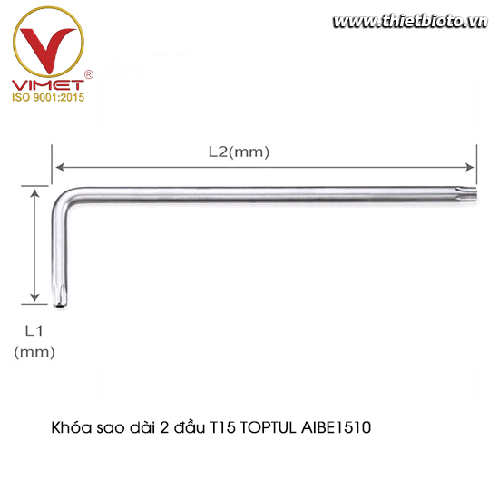 Khóa sao dài 2 đầu T15 TOPTUL AIBE1510