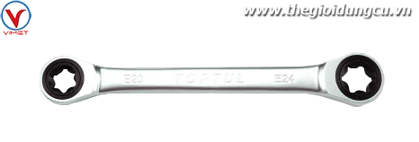 Cờ lê 2 đầu vòng sao tự động E20xE24 TOPTUL AOAC2024