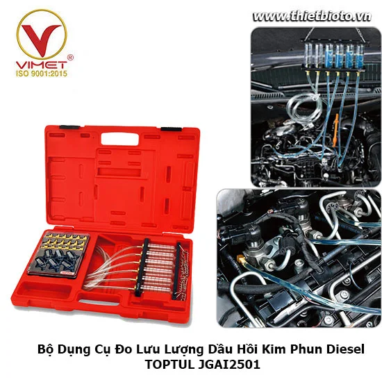 Bộ Dụng Cụ Kiểm Tra Lưu Lượng Dầu Hồi  Kim Phun Diesel Common Rail TOPTUL JGAI2501