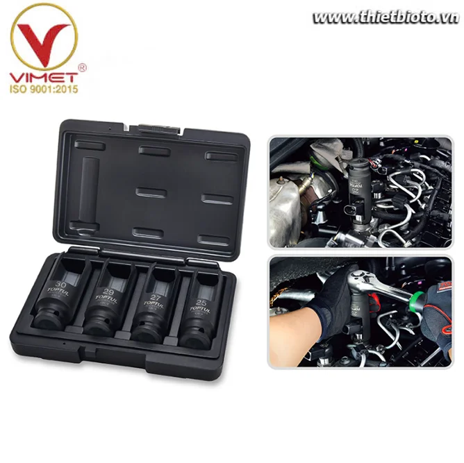 Bộ Tuýp Vòi Phun Kim Phun Dầu Diesel 4PCS TOPTUL JGAI0407
