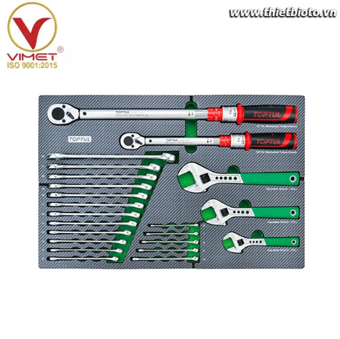 Bộ cần cờ lê xiết lực và mỏ lết 22PCS TOPTUL GED0222