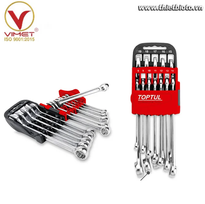 Bộ cờ lê vòng miệng hiệu suất cao lệch 15° TOPTUL GSAX1202