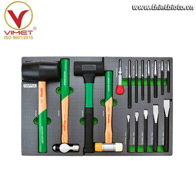 Bộ dụng cụ búa dột & đục 17PCS TOPTUL GED0175 Bộ dụng cụ búa dột & đục 17PCS TOPTUL GED0175