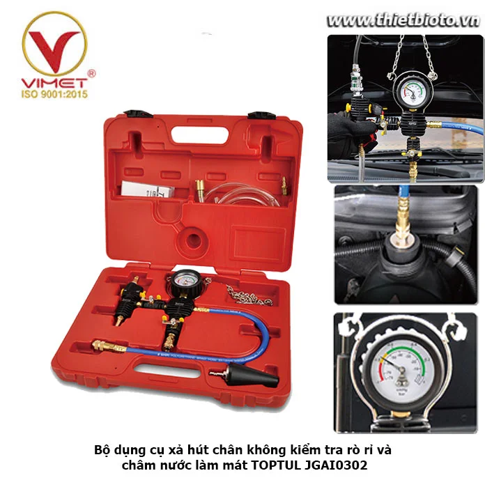 Bộ dụng cụ xả hút chân không kiểm tra rò rỉ và châm nước làm mát TOPTUL JGAI0302