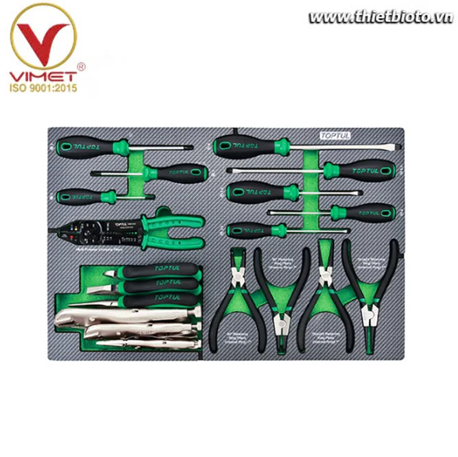 Bộ tua vít và kềm đa dụng 19PCS TOPTUL GED0196