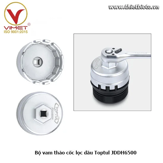 Bộ vam tháo cốc lọc dầu Toptul JDDH6500