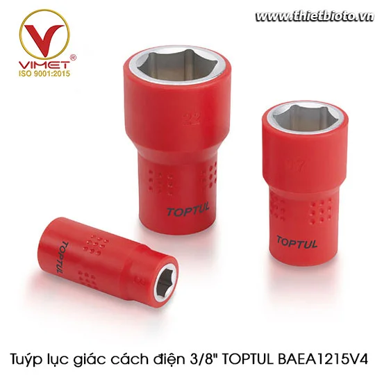 Tuýp lục giác cách điện 3/8" TOPTUL BAEA1215V4