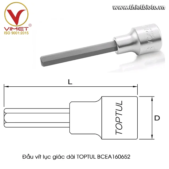 Tuýp lục giác 1/2" Toptul BCEA1606