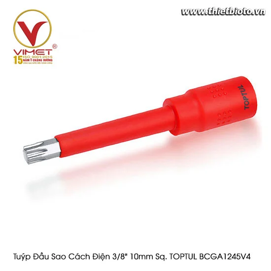 Tuýp đầu sao cách điện 3/8" 10mm sq. TOPTUL BCGA1245V4