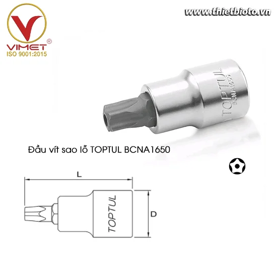 Đầu vít sao lỗ 1/2" TOPTUL BCNA1650