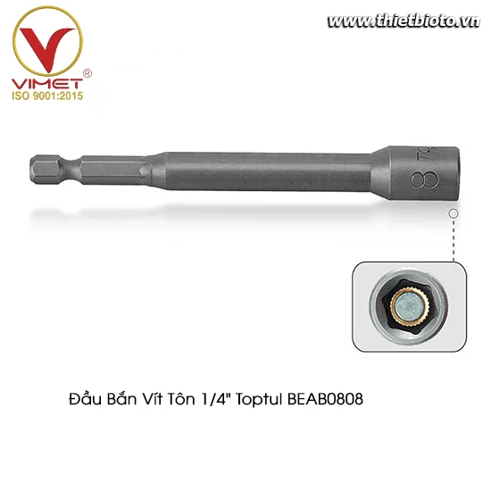 Đầu bắn vít tôn 1/4" Toptul BEAB0808