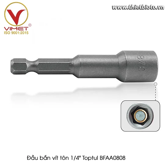 Đầu bắn vít tôn 1/4" Toptul BFAA0808