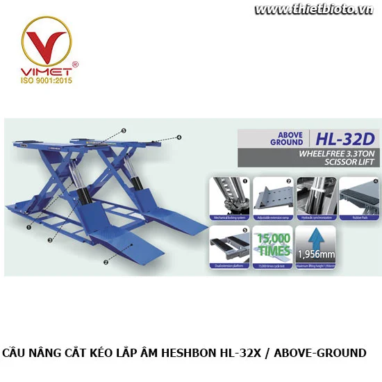 CẦU NÂNG CẮT KÉO LẮP NỔI HESHBON HL-32D / ABOVE-GROUND