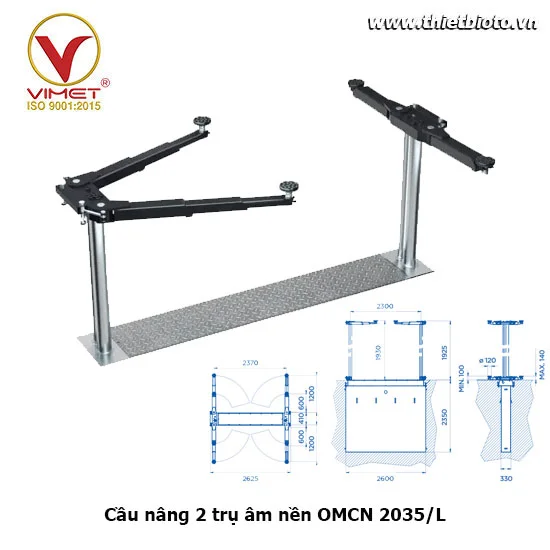 Cầu nâng 2 trụ âm nền OMCN 2035/L