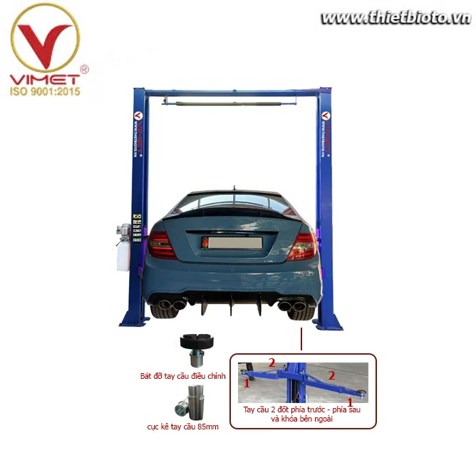 Cầu nâng 2 trụ cáp trên VIMET TLB40123