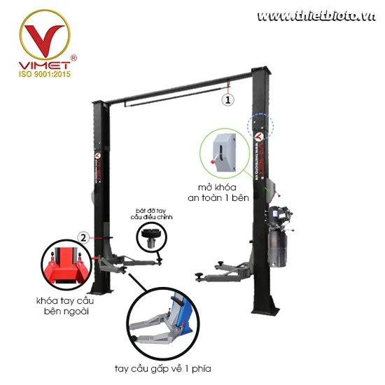 Cầu nâng 2 trụ cáp trên VIMET TLG40112